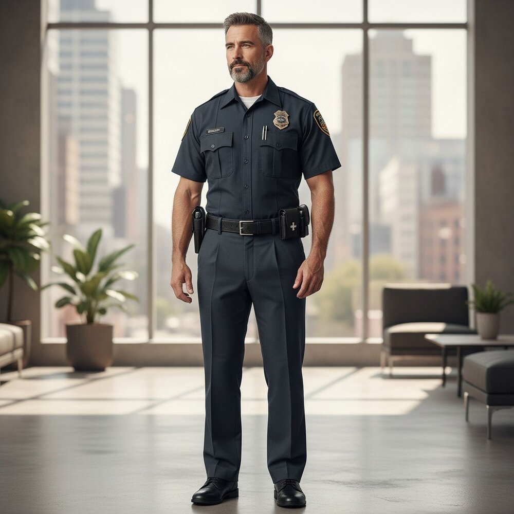 LAW PRO+ Men's‎ NEW Polyester Trousers/Pants Dark Navy | Size 48W X 34L